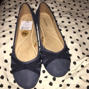 Navy blue flats